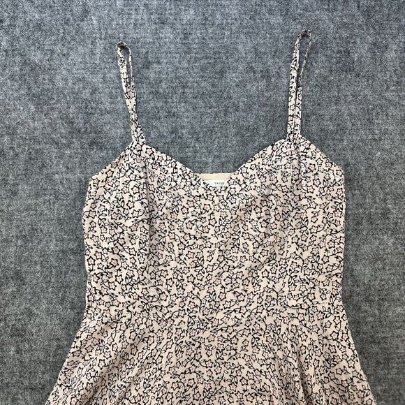 ARITZIA Talula Dress Women 4 Pink Floral Mini Swing Adjustable Straps Skater - Picture 2 of 15